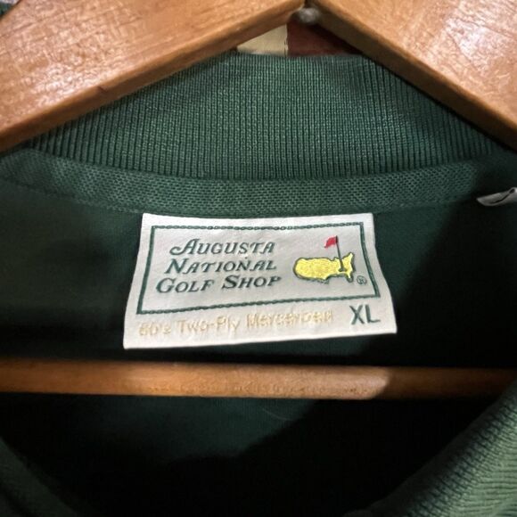 VINTAGE Masters Augusta National Golf Shop Polo Shirt Mens XL Green - Picture 3 of 8